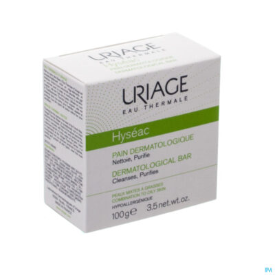 Uriage hyseac wasstuk dermatolog. zeep 100g-3